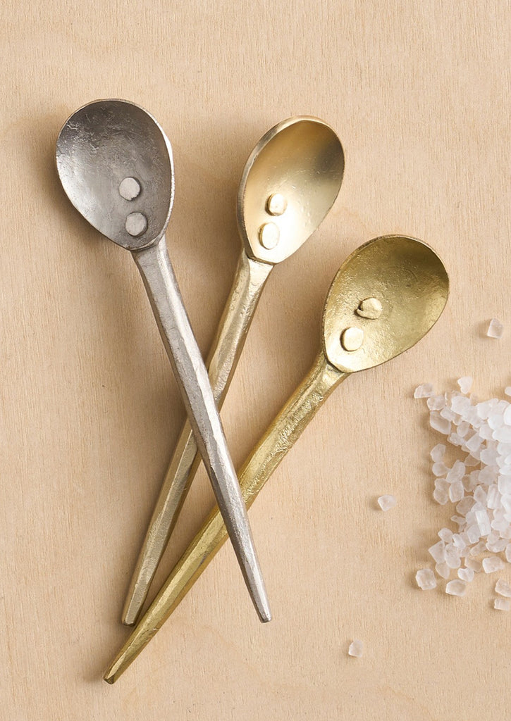 Metalwork Salt Spoon - Brass