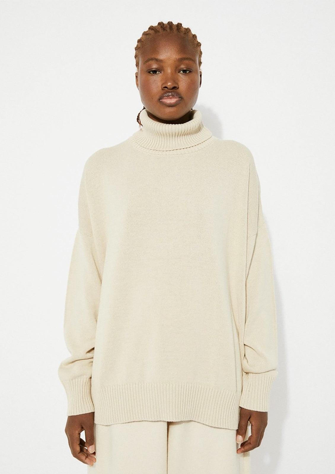 Oversized sweater with turtleneck best sale