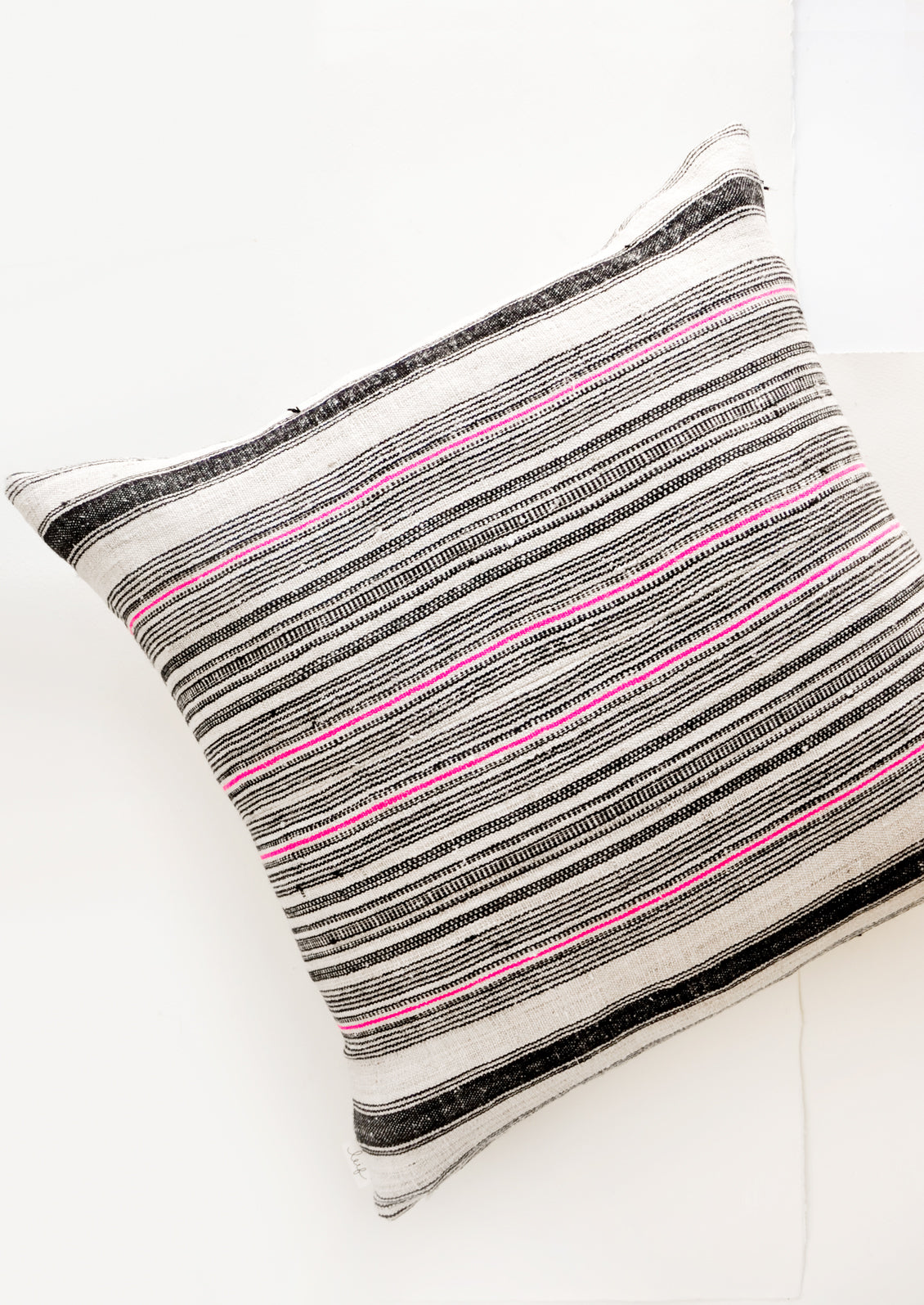 Vintage Hmong Hemp Striped store Pillow