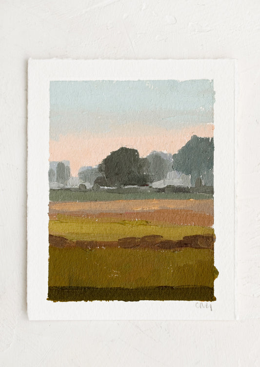 An original landscape painting on paper.