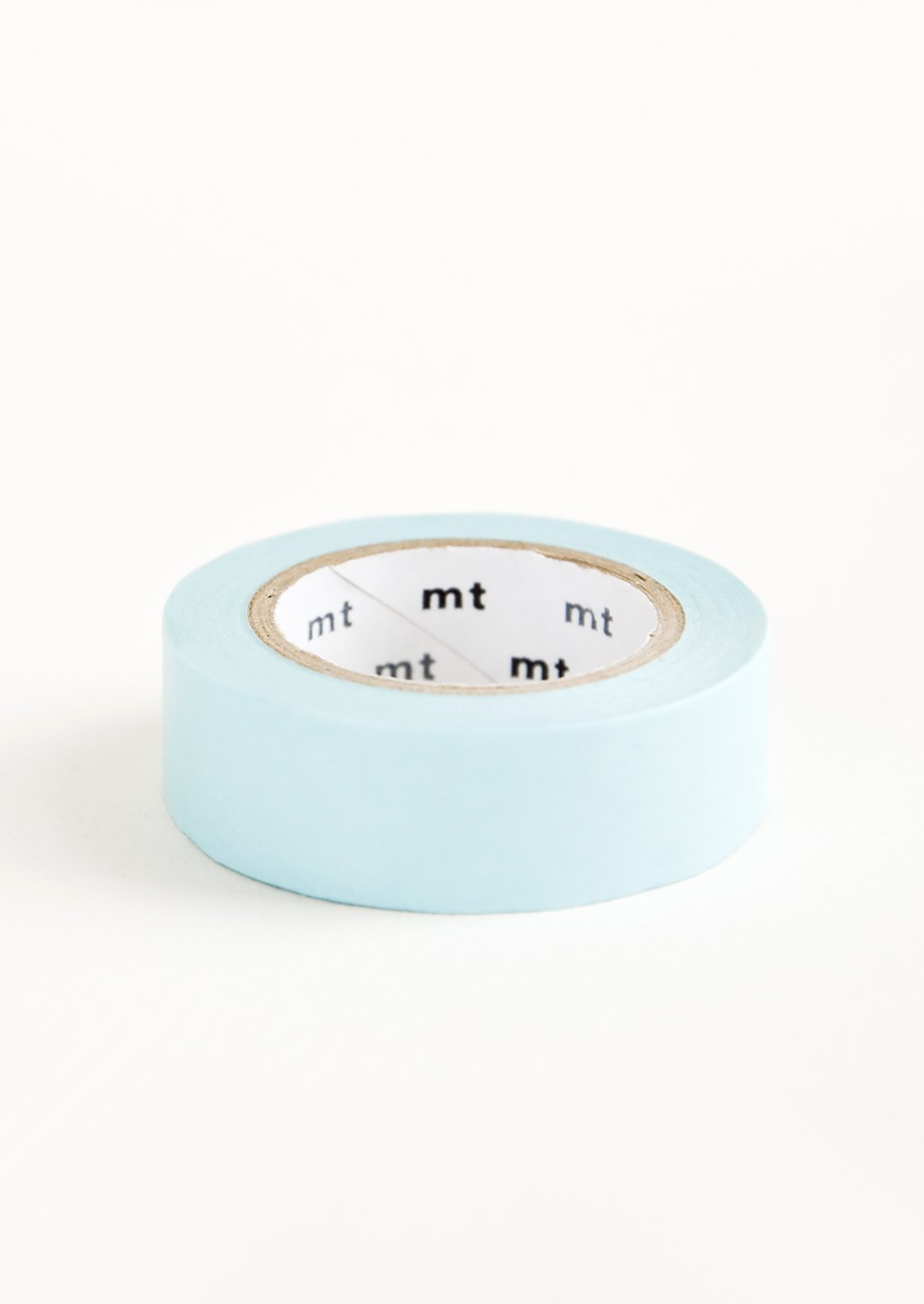 A roll of washi tape in sky blue color.