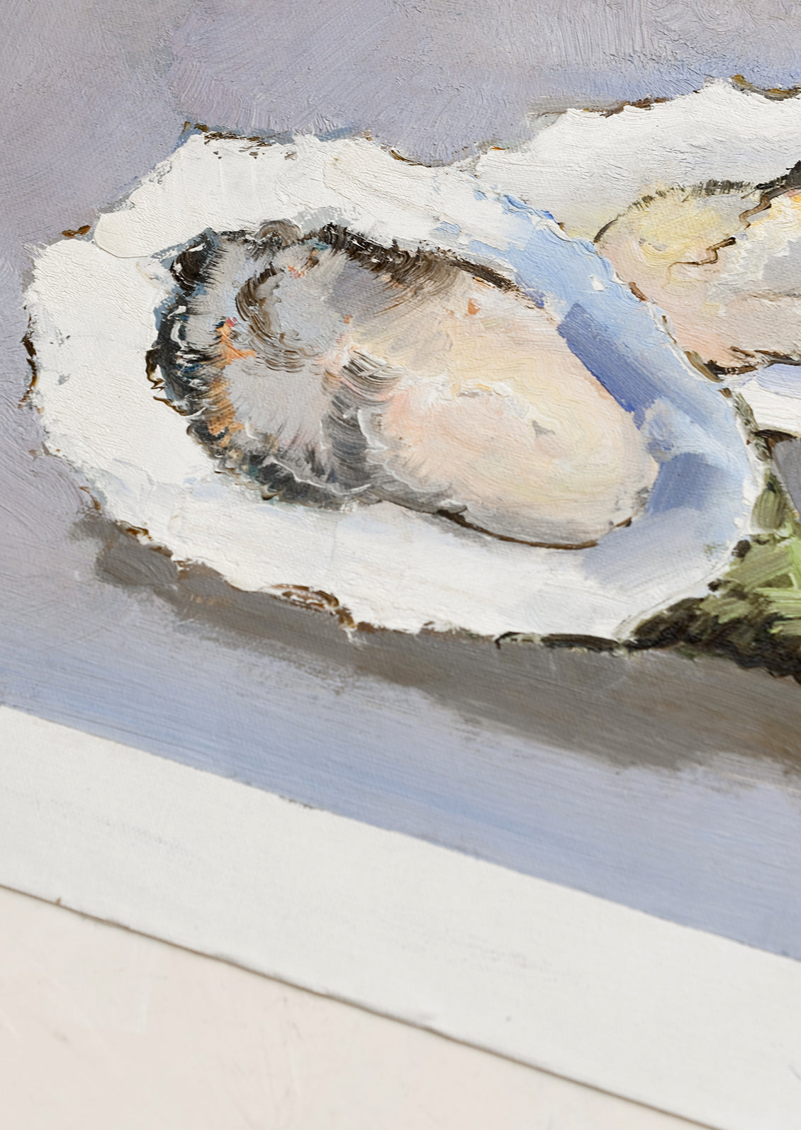 Oyster | 2024 Original Oil Painting | 5x3 | UNFRAMED | by Ash Dev