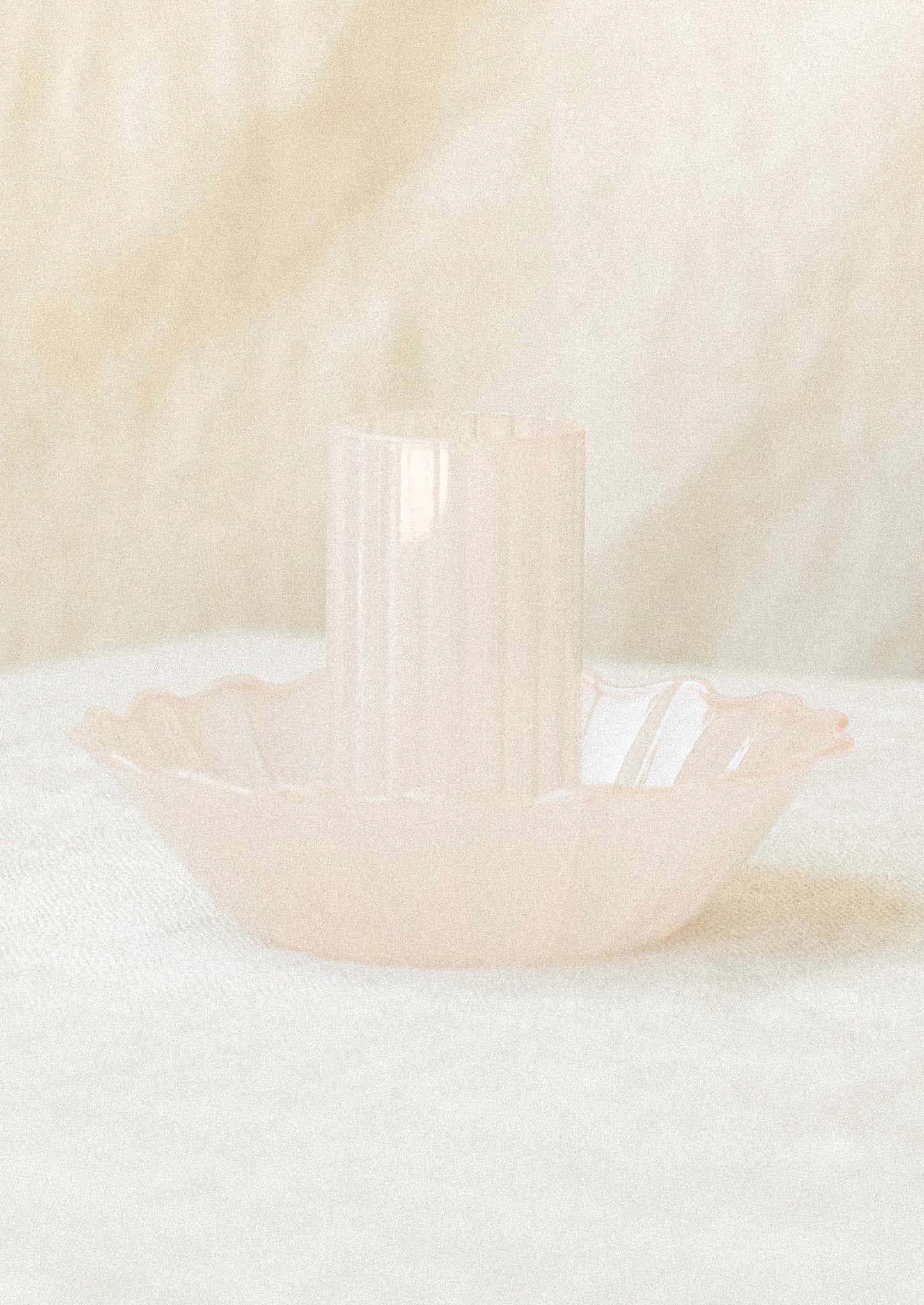 Fluted Glass Candle Holder