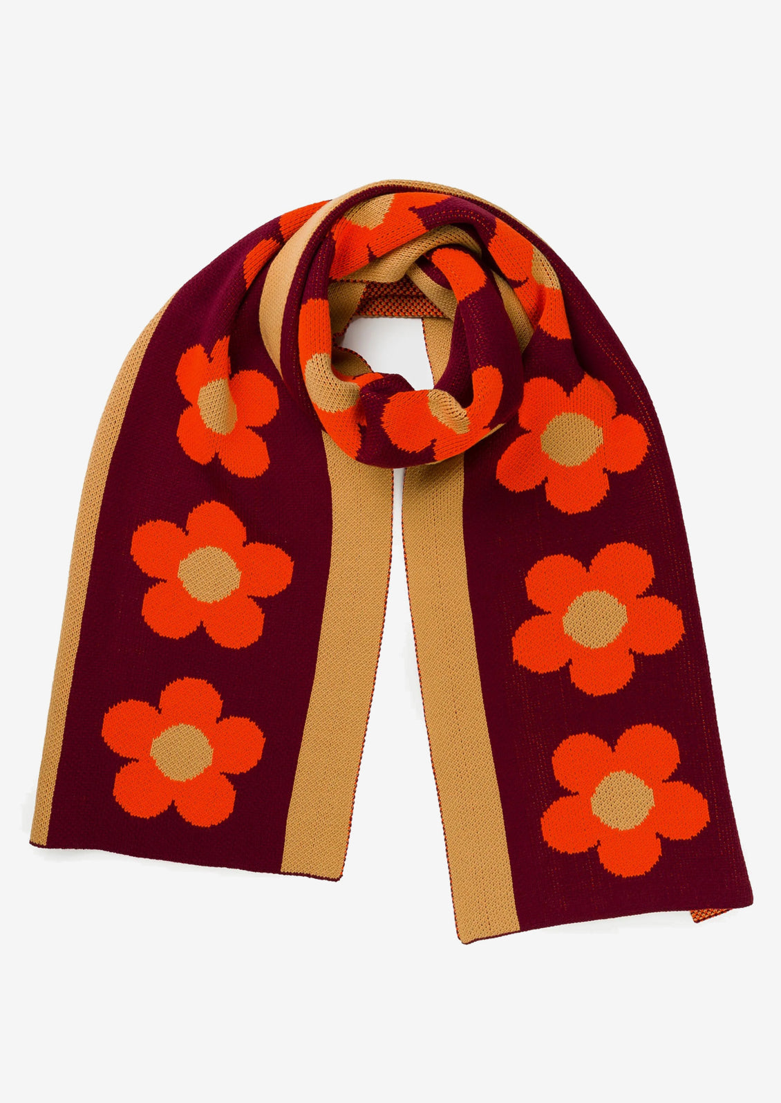 A big flower printed scarf.