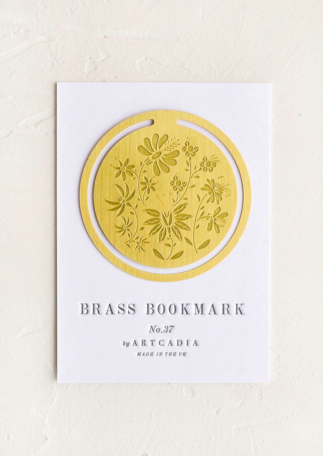 Etched Brass Bookmark - Botanical