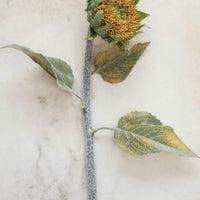 1: A faux sunflower stem.