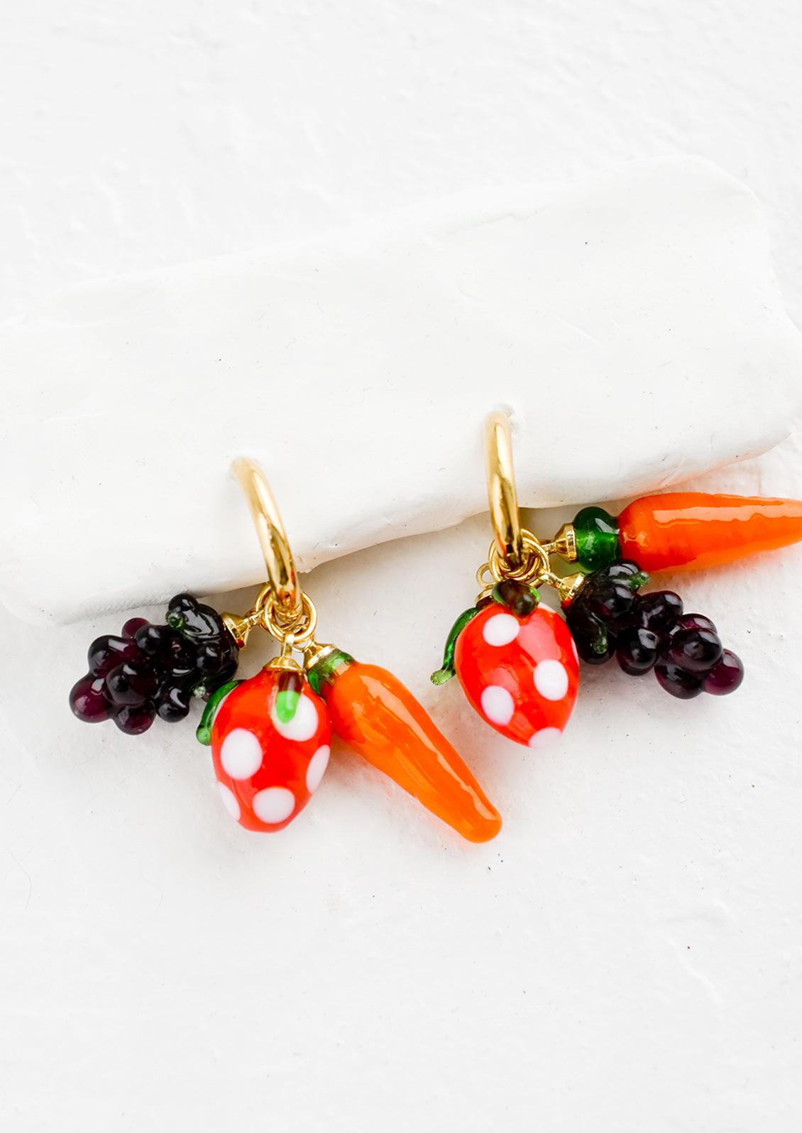 Veggie medley seed Earrings- Jewelry newest Gift For Gardeners - retro style vegetable seed packet jewelry - kitschy fruit novelty earring