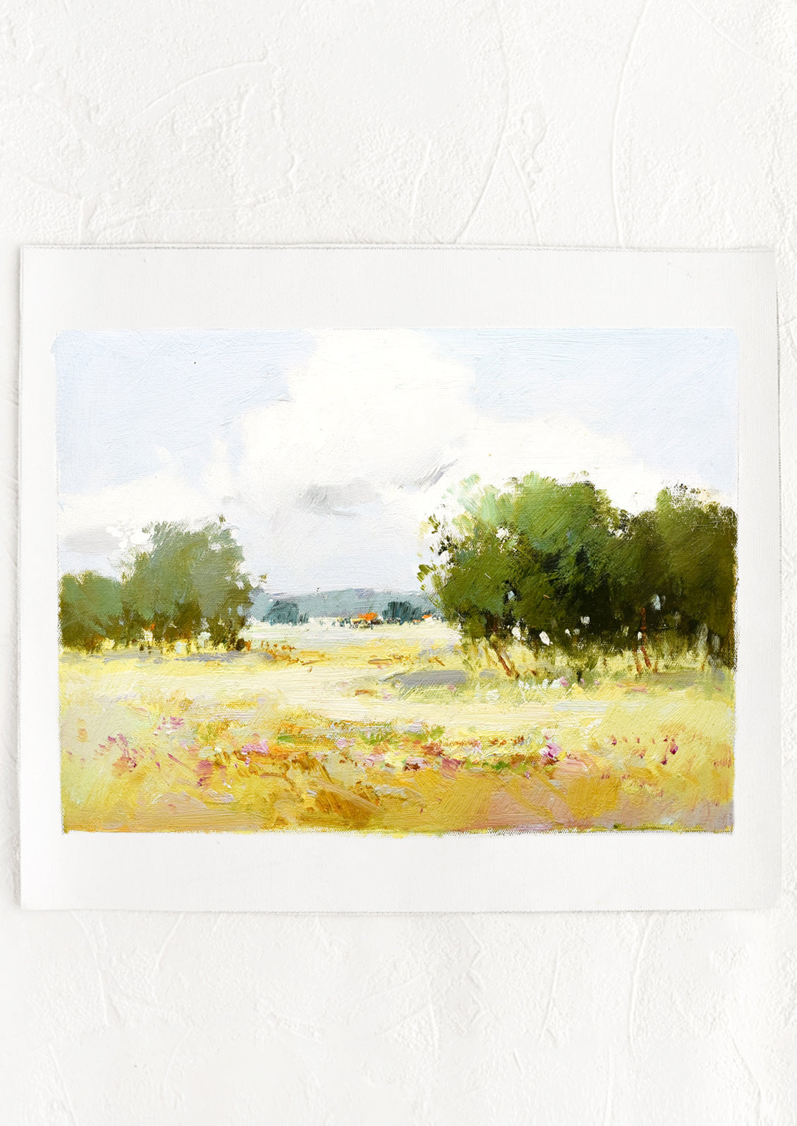 An original pastoral landscape oil painting.