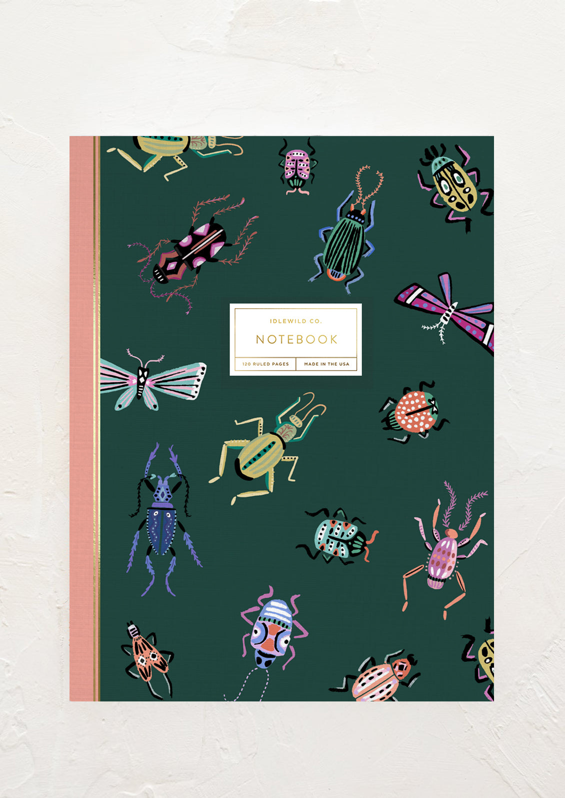 An insect printed notebook.