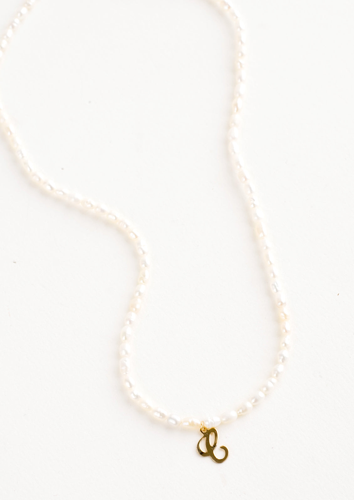 Quincy Pearl Initial Necklace