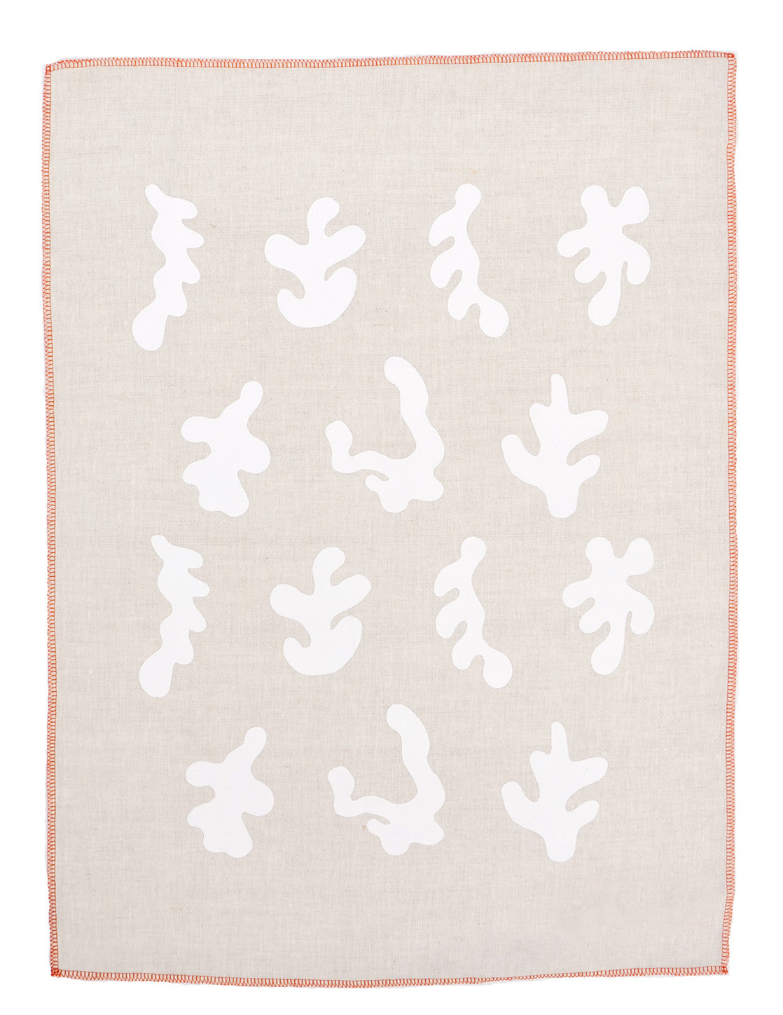 Hand Sewn Seaweed Print Linen Tea Towel Leif